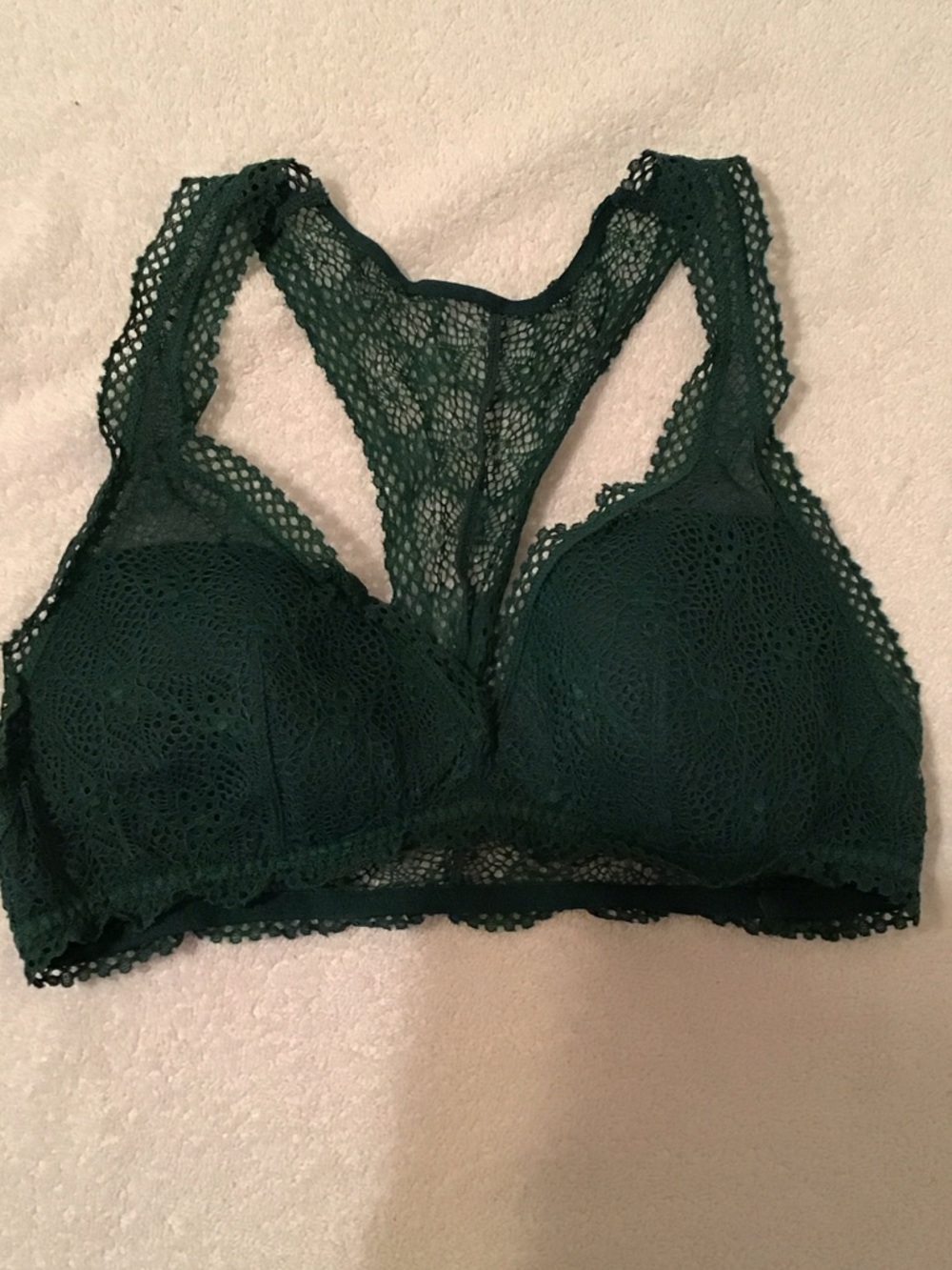 Victoria's Secret Emerald Lace Racerback Bralette
